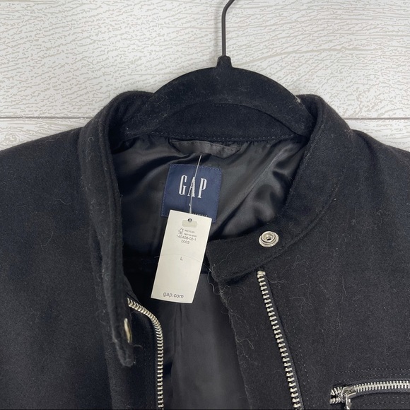 Gap | True Black Full Zip Biker Jacket - Picture 5 of 12